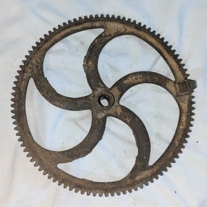 ANTIQUE Vintage CAST IRON Industrial Gear SPROCKET Pulley WHEEL Nice STEAMPUNK  - Picture 1 of 9