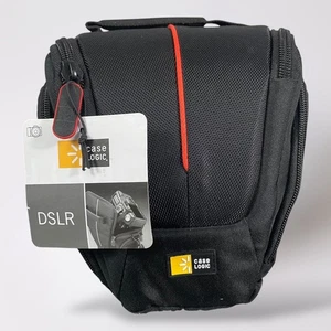 Case Logic DCB306 Black DSLR Camera Holster Bag Padded Interior Red Accent - Picture 1 of 11