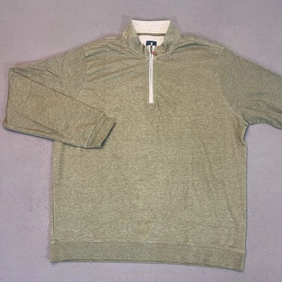 Johnnie-O Mens Sz XL Sully Quarter Zip Pullover Wrinkle Resistant Sequoia Modal - Image 1 of 4