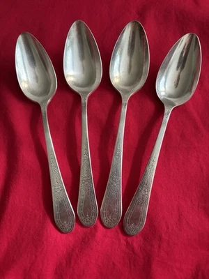 "4 cucharaditas plateadas Oneida Community Paul Revere 1927 6"""  Foto 1 de 4