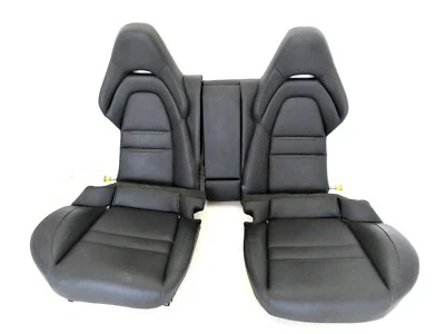 2017 PORSCHE PANAMERA 2ND ROW SEATS REAR SEATS LEFT AND RIGHT OEM BLACK LEATHER - Image 1 of 4