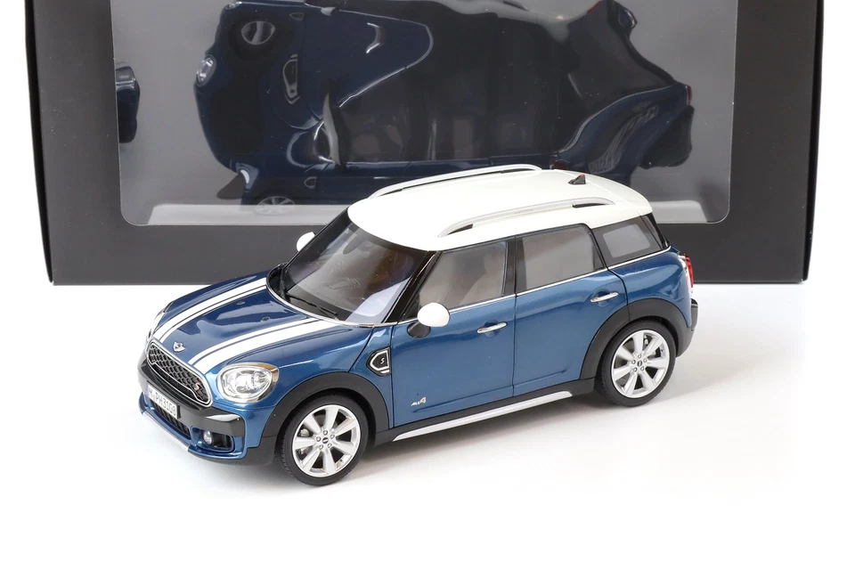 1:18 Kyosho Mini Cooper S Countryman F60 Blu Isola/ Bianco Versione Dealer - Immagine 1 di 4