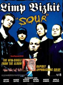 1998 Limp Bizkit "Sour" Song Release Music Industry Promotional Reprint Ad - Picture 1 of 1