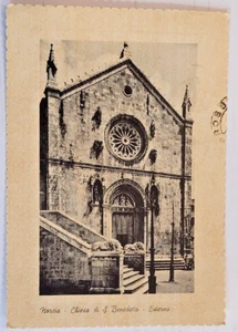 1961 - Perugia NORCIA Kirche San Benedetto außen Postkarte Epoche - Bild 1 von 2