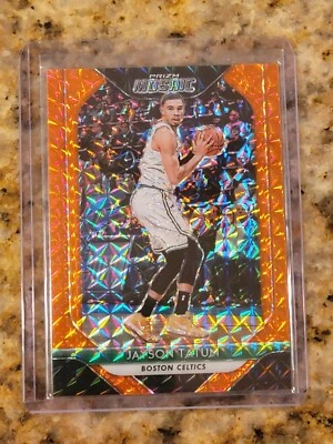 2018-19 Panini Prizm Jayson Tatum Mosaic Orange Refractor /99 2nd Year - Image 1 of 2