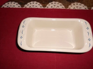 Longaberger ~ SM LOAF DISH ~ BLUE/IVORY!     NEVER USED!    USA!   L@@K! - Picture 1 of 4