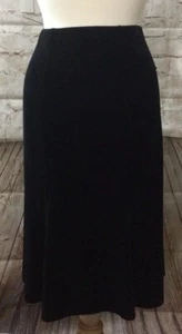 Elementz Pencil Skirt Size XL Solid Shiny Black Polyester Blend Stretchy - Picture 1 of 6