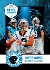 2023 Bryce Young Carolina Panthers #1 NFL Draft Pick Football Card - Unbranded 
