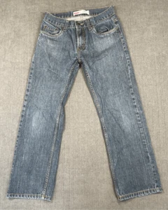 Levis 505 Straight Leg Jeans Boys Size 14 Regular Blue Classic Fit Youth Denim - Picture 1 of 9