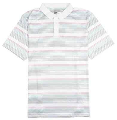 Camisa polo de golf PGA TOUR Energy Stripe Performance talla 2XL XX-grande blanca Foto 1 de 3