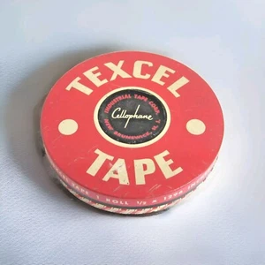 Cinta Texcel de colección TIN publicidad vacía coleccionable New Brunswick NJ #AL - Imagen 1 de 7