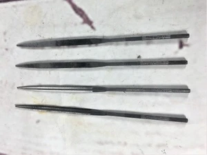 (4) LOT GROBET METAL HAND NEEDLE FILE HALF ROUND CUT 0 JEWELER MACHINIST TOOL - Picture 1 of 6