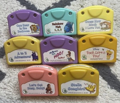 8 Vintage LeapFrog Little Touch Library Games Lot Dr Seuss Disney ABCs 1 Book - Image 1 of 4