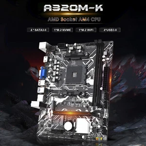 A320M-K Computer Motherboard AMD Socket AM4 CPU WIFI NVME Gigabit Network Card - Photo 1/14