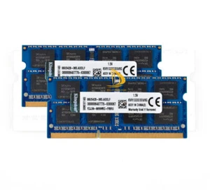 Kingston 2x 8GB DDR3 1333mhz 2RX8 PC3-10600S 204pin SODIMM Laptop Memory RAM _ - Picture 1 of 6