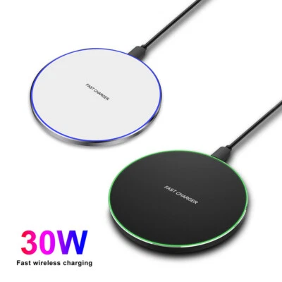 30W Fast Wireless Charger Mat Pad For Apple iPhone 13 Pro 12 XS 8 Samsung S22 - Image 1 of 4