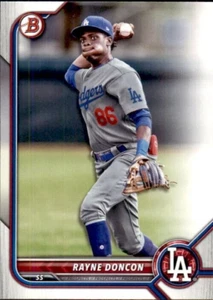 2022 BOWMAN DRAFT  BASE PROSPECT BD188 RAYNE DONCON DODGERS - Picture 1 of 2