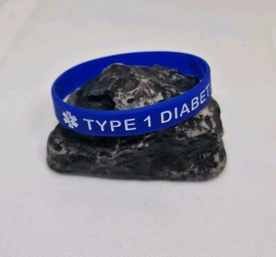 Silikon Armband Für Diabetes Typ 1 Weich Für Tägliche Erinnerung Diabetic 1 - Bild 1 von 3