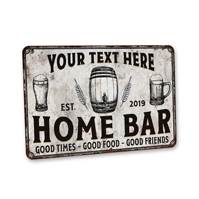 Letrero de bar personalizado para el hogar decoración de pub taberna salón regalo para papá letrero de cerveza 108122002159 Foto 1 de 4