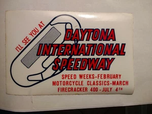 Vintage Daytona Speedway Inside Window Decal Event Dates Sticker NASCAR - Picture 1 of 4