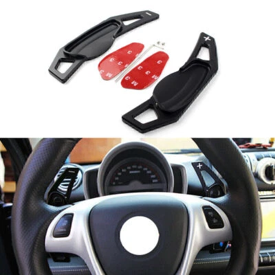 2x Extensión de paleta de cambio de volante negra para Benz Smart Fortwo (W451) 07-14 Foto 1 de 4