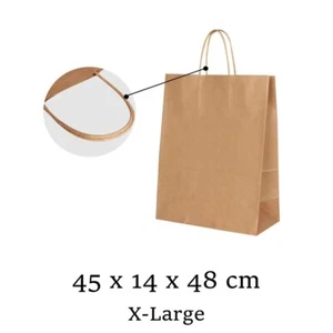 Brown Twist Handle Paper Carrier Bag / Bags With Twisted Handles 45 x 48 x 14 cm - Picture 1 of 4
