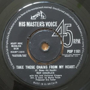 Ray Charles – Take These Chains From My Heart 1963 7” Vinyl HMV - Picture 1 of 2