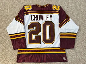 Rare Vintage Mike Crowley Minnesota Golden Gophers KSA Mesh Hockey Jersey WCHA - Picture 1 of 10