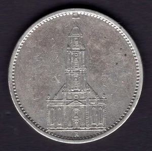 1935A GERMAN SILVER 5 REICHSMARK POTSDAM GARRISON CHURCH *V/FINE CONDITION* - Picture 1 of 2