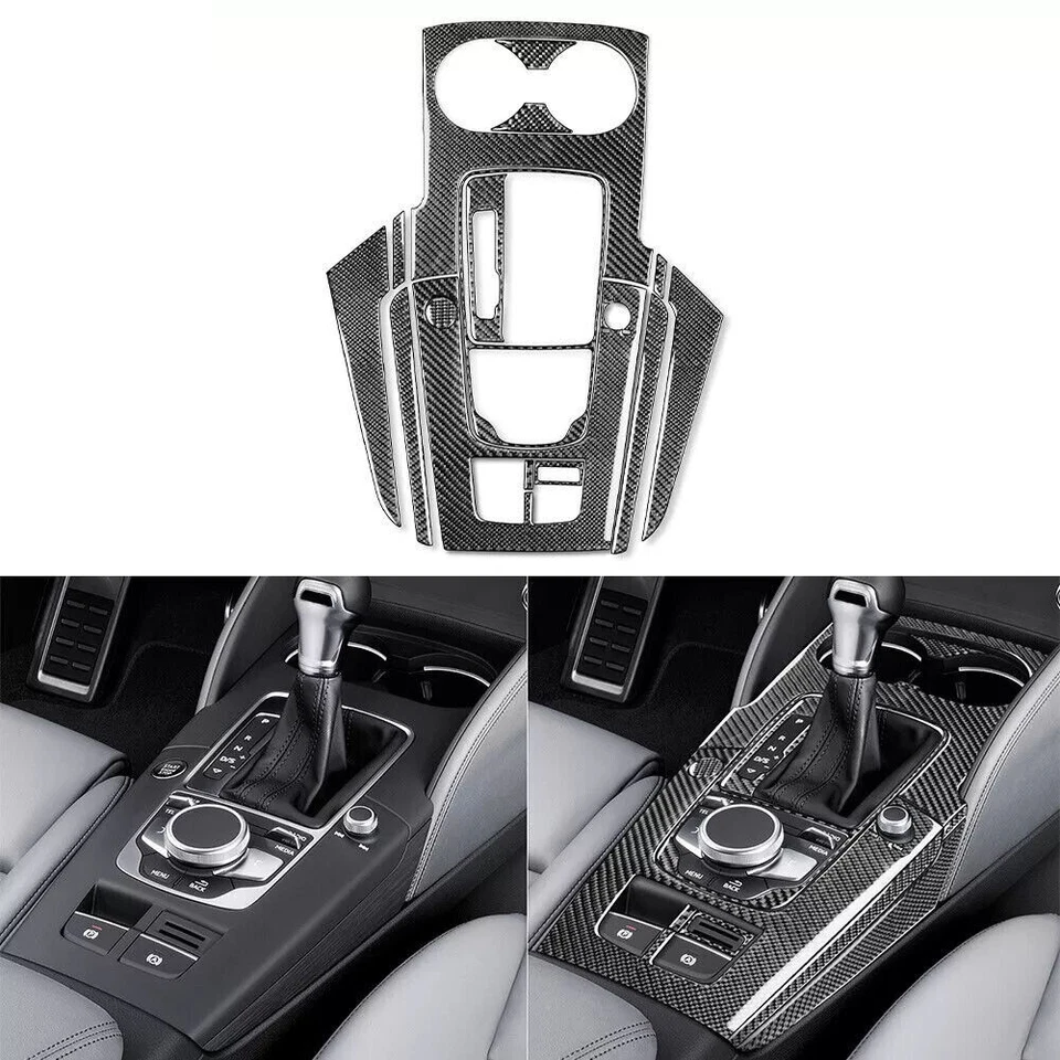 16Pcs Carbon Fiber Set Gear Shift Panel Cover Trim For Audi A3 S3 RS3 8V 2013-19 - Image 1 of 4
