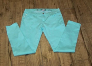Women's Celebrity Pink Jeans - 7S - Dare You Skinny - Mint Green Denim - Picture 1 of 9