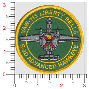 PATCH BRODÉ MARINE VAW-115 LIVERTY CLOCHES E-2D HAWKEYE CROCHET ET BOUCLE