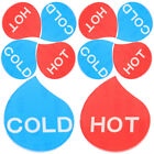  5 Pairs Hot and Cold Stickers Water Label Caution Signs Tips