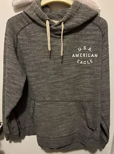 Sudadera con capucha gris calentado American Eagle Outfitters para hombre talla grande - Imagen 1 de 1