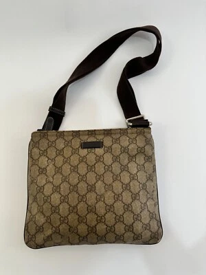 Gucci Beige GG Coated Canvas Crossbody Bag - Image 1 of 4