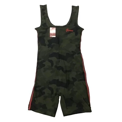 Mameluco deportivo Guess Ronnie para mujer talla grande Brooks camuflado NUEVO NUEVO CON ETIQUETAS Foto 1 de 3