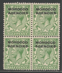 Agencias de Marruecos #209 (SG #42) en muy buen estado montado - 1918 1/2p Rey Jorge V - Sobreimpreso - Imagen 1 de 1