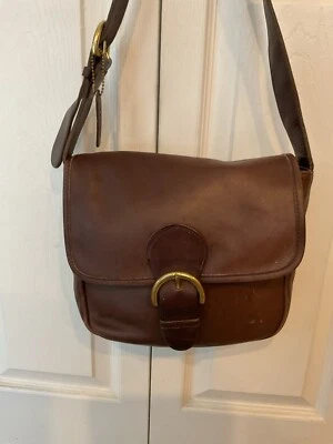 Vintage Brown Leather COACH Shoulder Bag No # H7D-4164 - Image 1 of 4