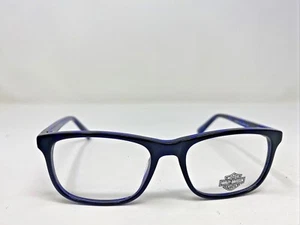 Harley Davidson Eyeglasses Frames HD0135T 090 49-16-130 Black/Blue Full Rim PK43 - Picture 1 of 8
