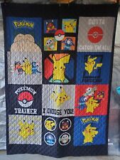 2017 Pokemon Quilted Bedspread Franco Graphics TWIN 64"x88" Single Sided