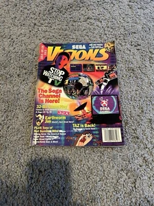 Vintage Sega Visions Magazine June/july 1994, Sega Channel Earthworm Jim, Taz - Picture 1 of 5