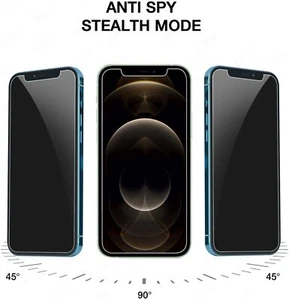 For Apple iPhone 12 Pro Max Privacy Tempered Glass Screen Protector Anti Spy - Picture 1 of 10