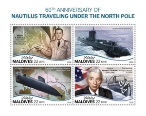 Maldives - 2018 Nautilus Anniversary - 4 Stamp Sheet - MLD18712a - Picture 1 of 1