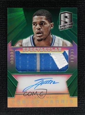 2014-15 Spectra Spectacular Swatch Signatures Green Prizm /5 Tobias Harris Auto - Image 1 of 2