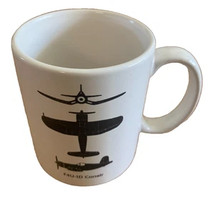 Coffee Mug Cup F4U ID Conair Fighter Plane WWII Airplane World War II - Picture 1 of 3