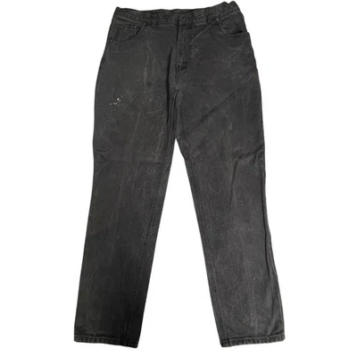 Vintage Bugle Boy Jeans Mens 36 Black Gray Faded Distressed Paint Splatter 90s - Image 1 of 4