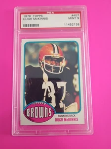 1976 Topps Football #407 Hugh McKinnis Cleveland Browns PSA 9 MINT - Picture 1 of 2