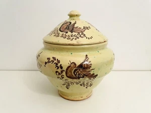 🟠 Antico vaso potiche ceramica di Grottaglie PUGLIA maiolica dipinta a mano - Bild 1 von 8