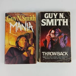 Mania and Throwback by Guy N Smith Lot of 2 Paperbacks 1990s Horror - Picture 1 of 9