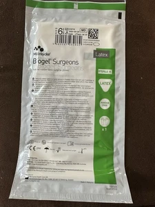 Molnlycke Biogel Surgeons Natural Rubber Latex Powder Free Size 6.5 Gloves 39prs - Picture 1 of 3